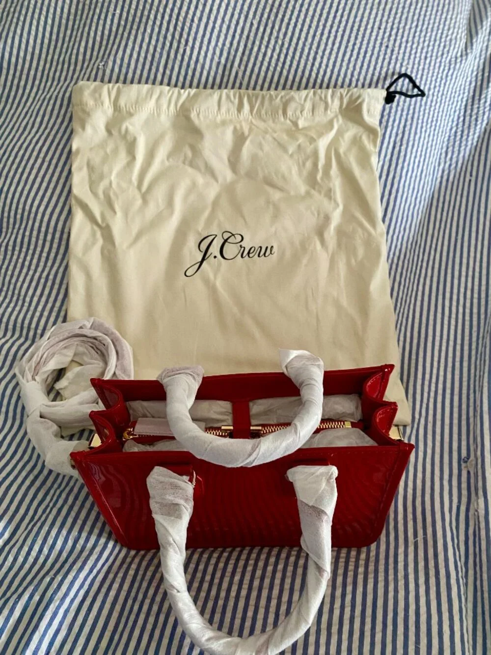 J. Crew Vienna Lady Bag in patent leather (red)